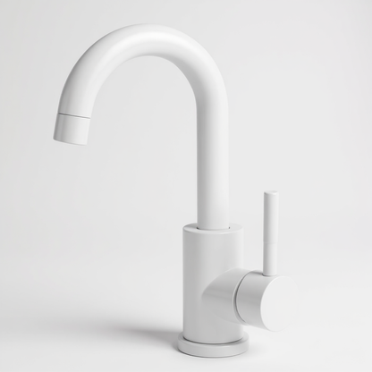 Robinet de salle de bain inox – mitigeur design courbé ou angulaire