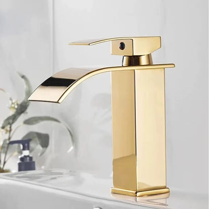 Robinet de salle de bain cascade inox – design moderne et durable