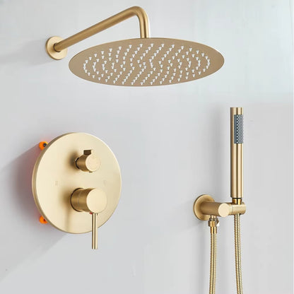Colonne de Douche Encastrable Or Brossé – Luxe & Confort