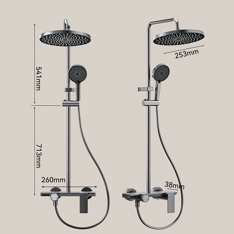 Colonne de Douche 3 Voies – Hauteur Réglable (Gris brossé)