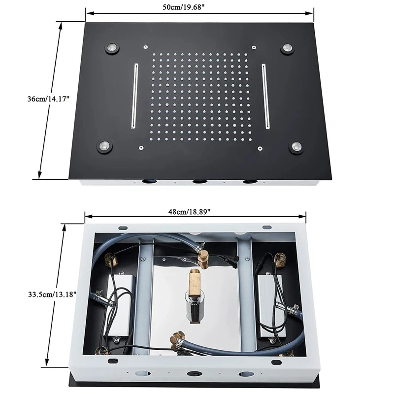 Tête de Douche LED Encastrable – Luxe