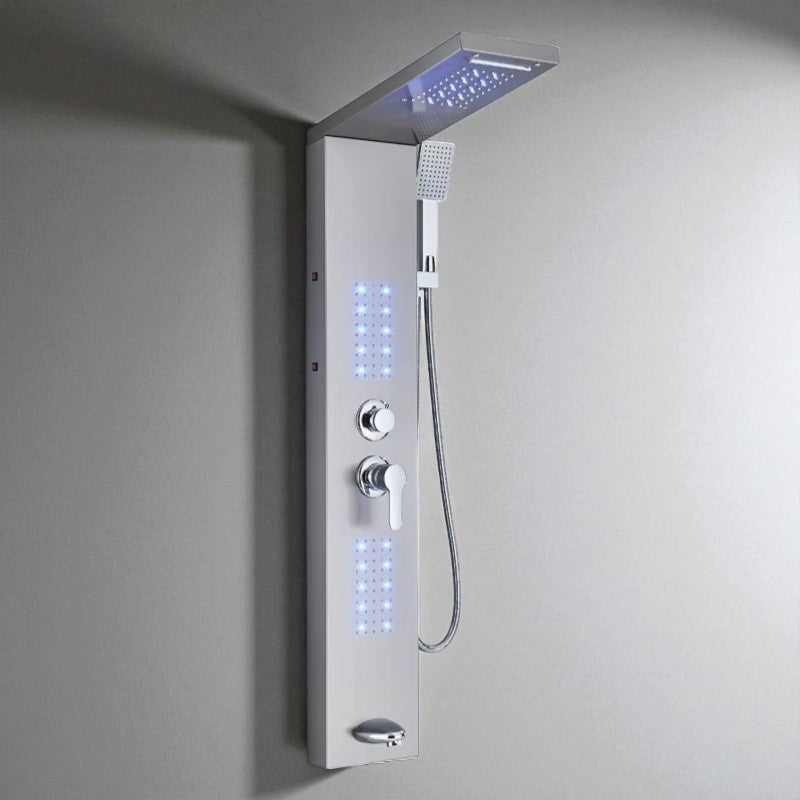 Colonne de Douche Hydromassante  – Pluie, Cascade & Jets LED