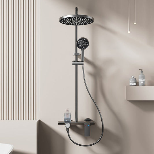 Colonne de Douche 3 Voies – Hauteur Réglable (Gris brossé) - Fluens