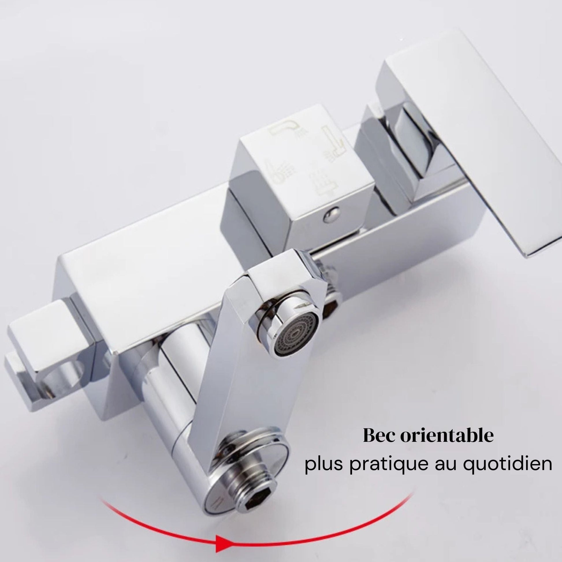 Colonne de Douche Design Noir & Chrome – Pluie Relaxante - Fluens