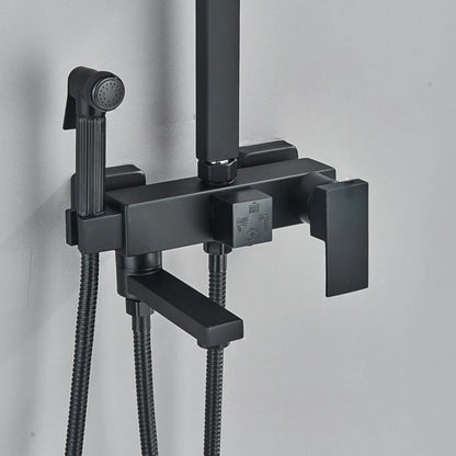 Colonne de Douche Design Noir & Chrome – Pluie Relaxante - Fluens