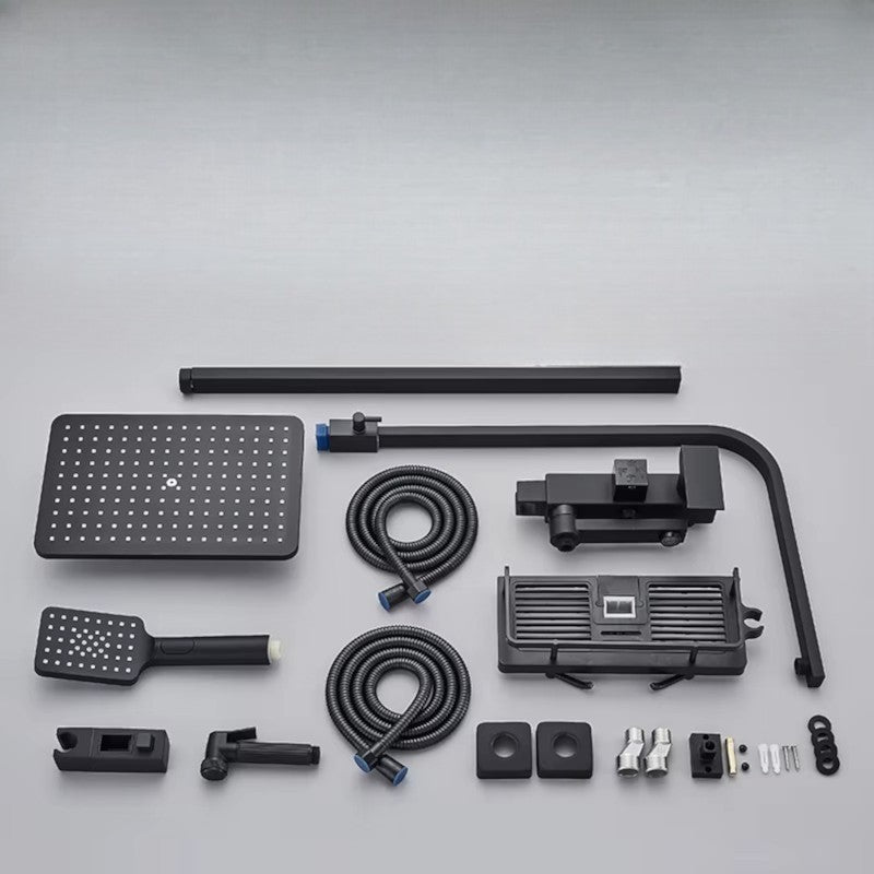 Colonne de Douche Design Noir & Chrome – Pluie Relaxante - Fluens