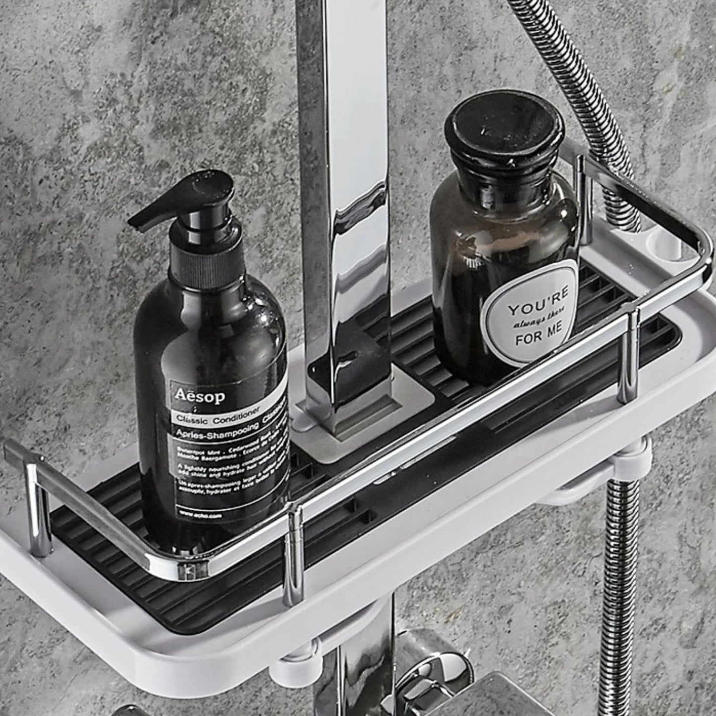 Colonne de Douche Design Noir & Chrome – Pluie Relaxante - Fluens