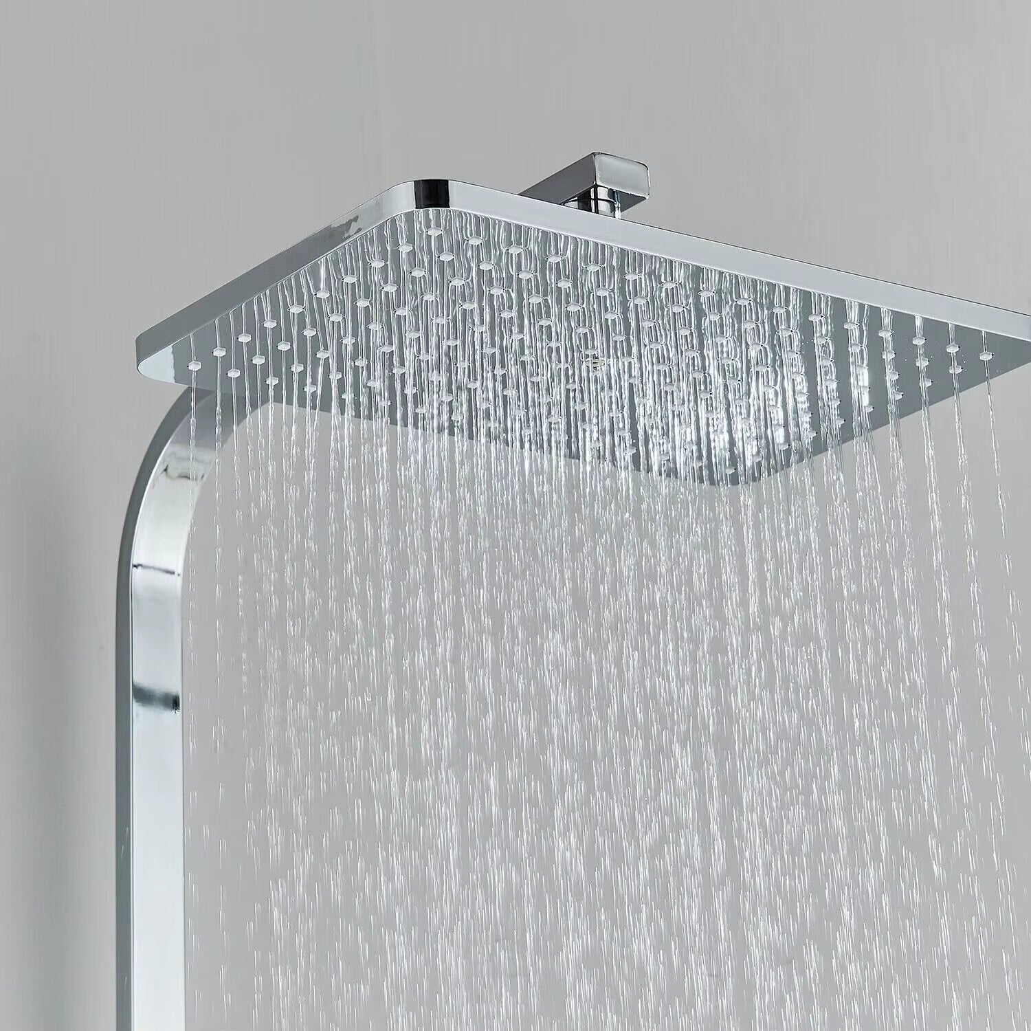 Colonne de Douche Design Noir & Chrome – Pluie Relaxante - Fluens