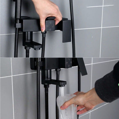 Colonne de Douche Design Noir & Chrome – Pluie Relaxante - Fluens