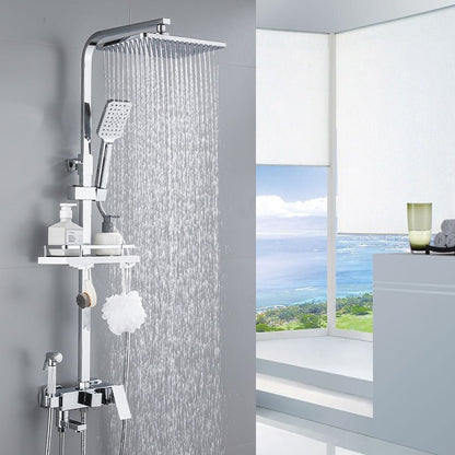 Colonne de Douche Design Noir & Chrome – Pluie Relaxante - Fluens