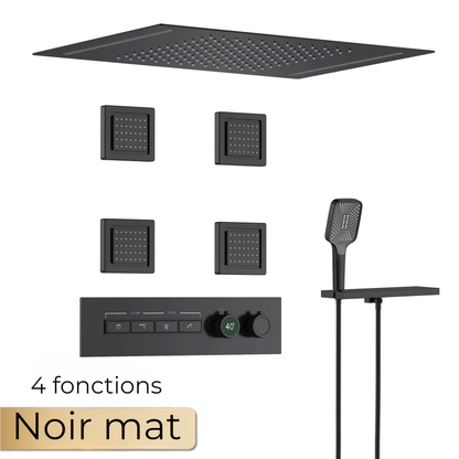 Colonne de Douche Encastrable Luxe – Hydromassante 4 Fonctions - Fluens
