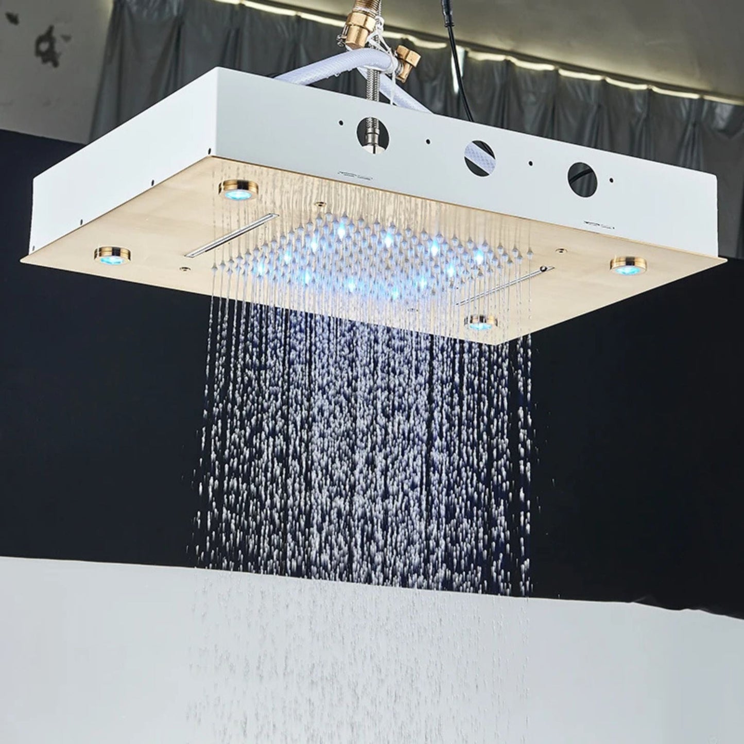 Colonne de Douche Encastrable Luxe LED – Pluie & Cascade, Douchette - Fluens