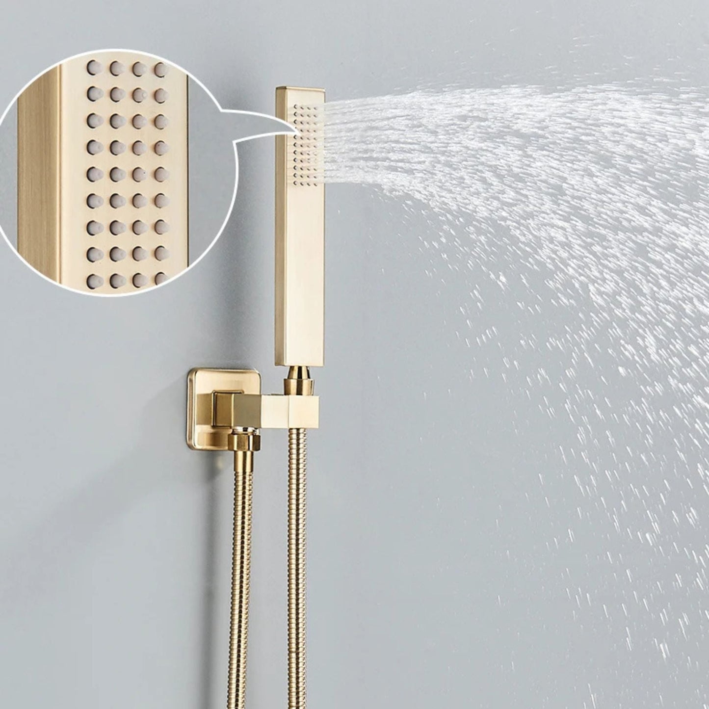 Colonne de Douche Encastrable Luxe LED – Pluie & Cascade, Douchette - Fluens
