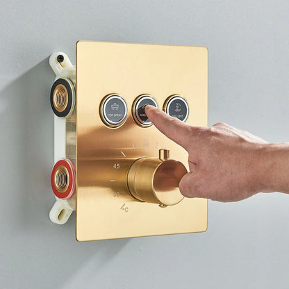 Colonne de Douche Encastrable Luxe LED – Pluie & Cascade, Douchette - Fluens