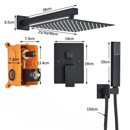 Colonne de douche Encastrable Noir Mat – Luxe & Confort au Quotidien - Fluens