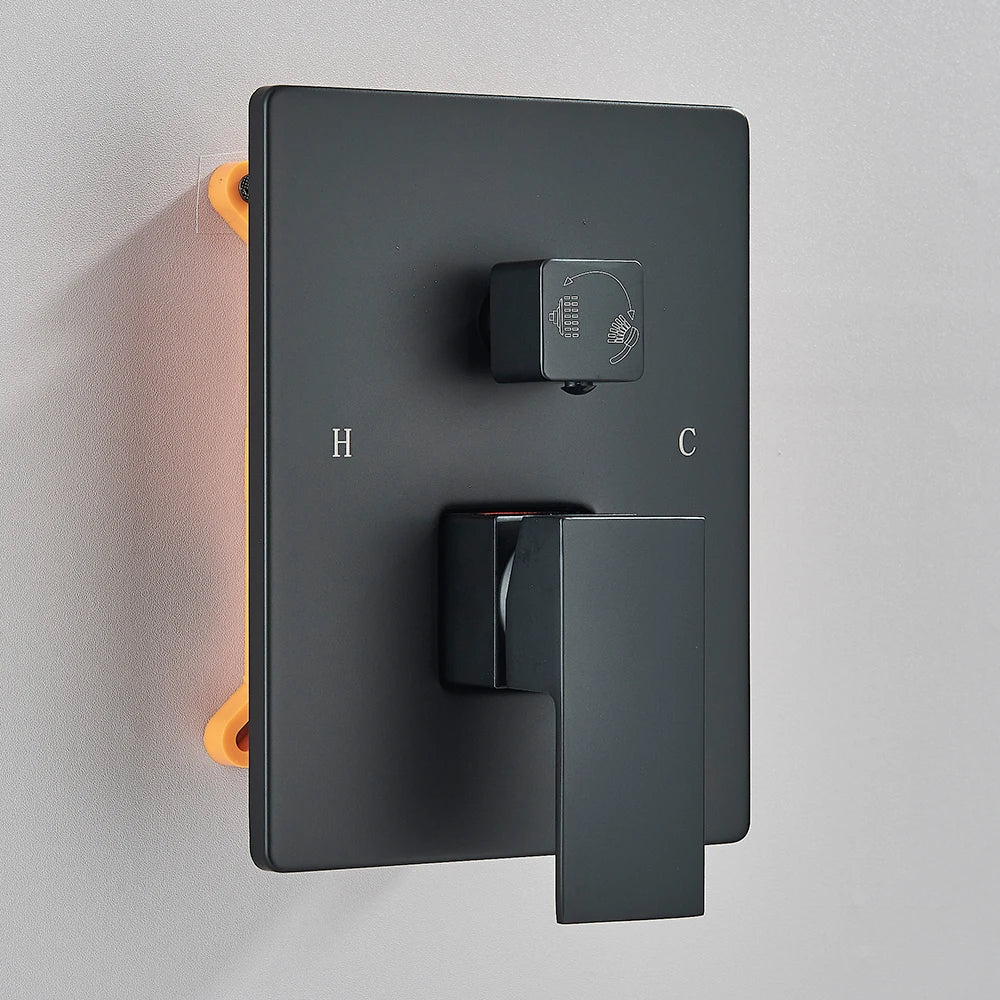 Colonne de douche Encastrable Noir Mat – Luxe & Confort au Quotidien - Fluens