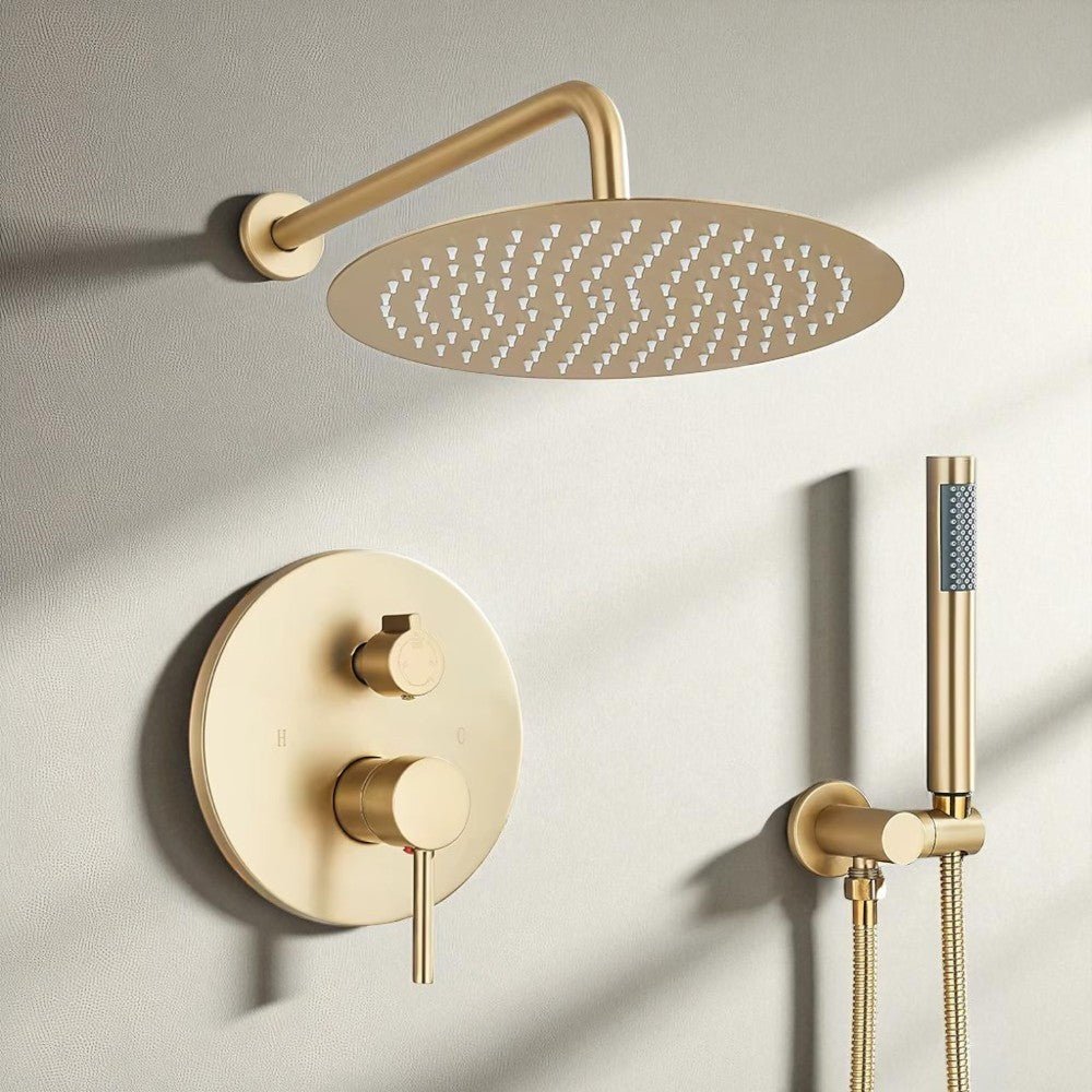 Colonne de Douche Encastrable Or Brossé – Luxe & Confort - Fluens