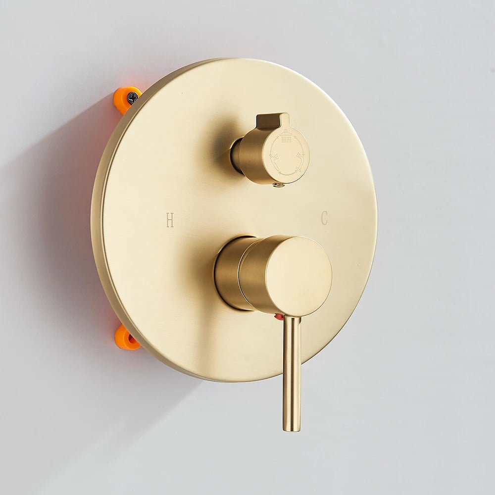 Colonne de Douche Encastrable Or Brossé – Luxe & Confort - Fluens