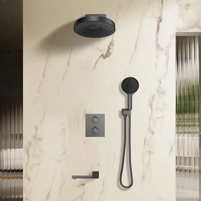 Colonne de Douche Encastrable Thermostatique – Pluie & Cascade - Fluens