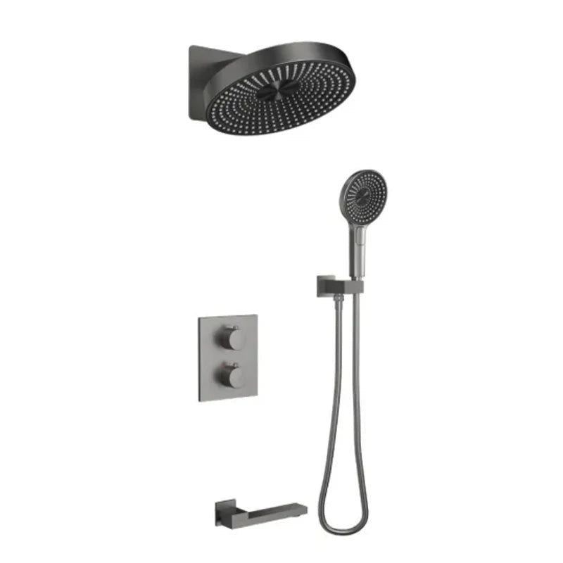 Colonne de Douche Encastrable Thermostatique – Pluie & Cascade - Fluens
