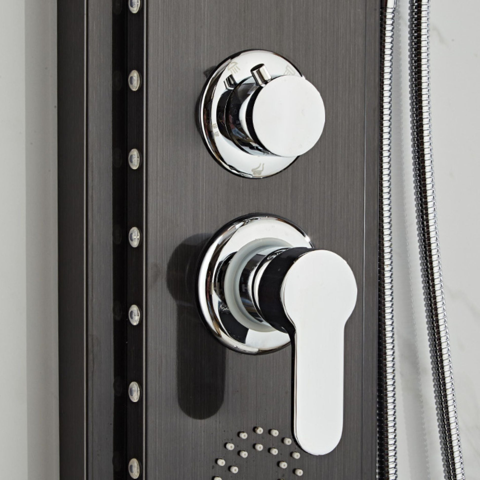 Colonne de Douche Hydromassante à affichage digital LED – Cascade & Massage - Fluens