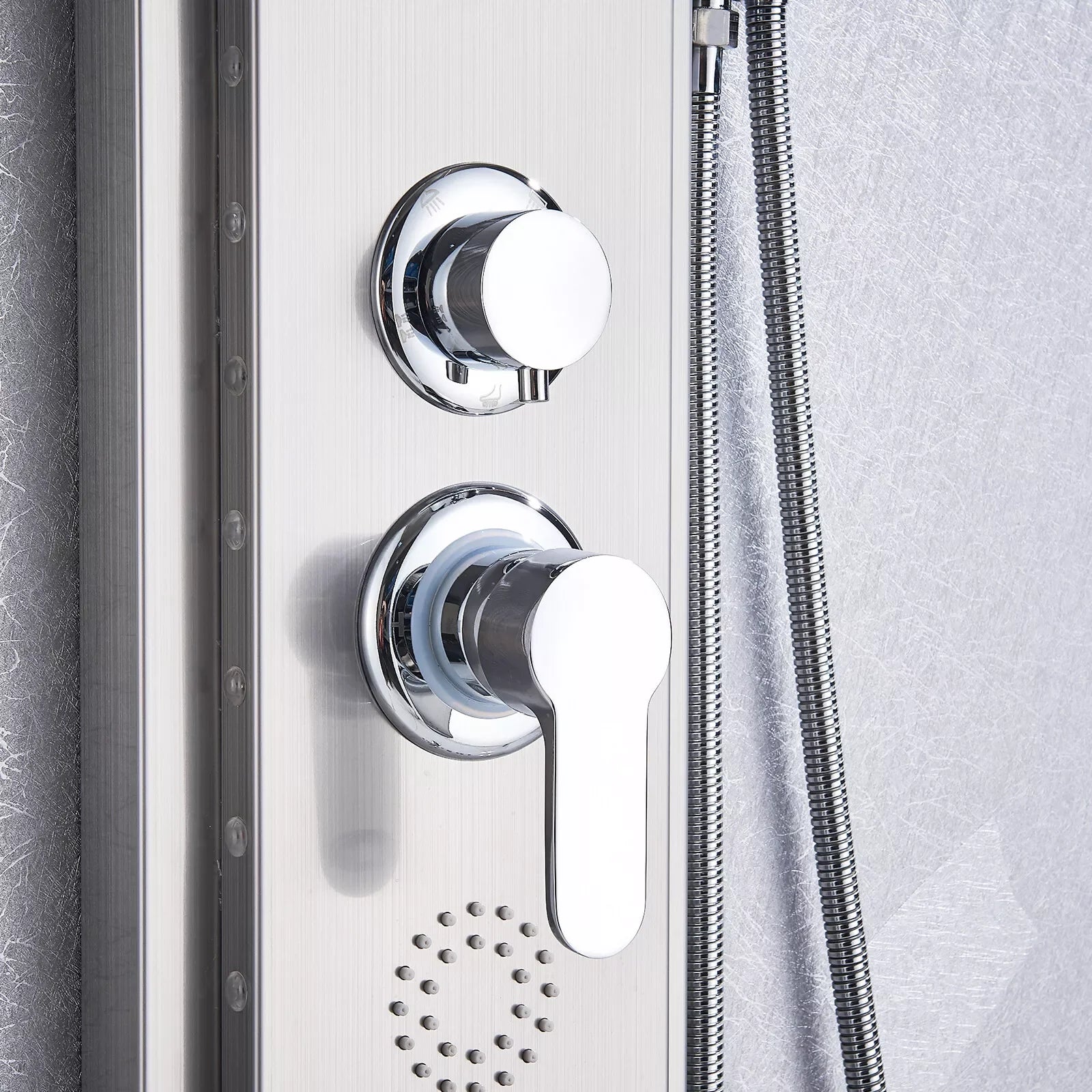 Colonne de Douche Hydromassante à affichage digital LED – Cascade & Massage - Fluens