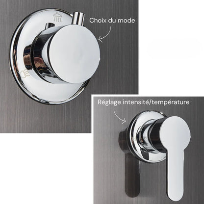 Colonne de Douche Hydromassante – Jets de Massage & Rangement Intégré - Fluens