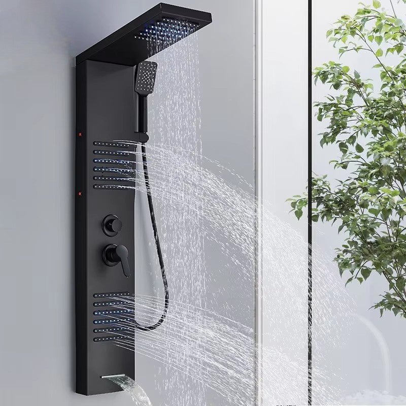 Colonne de Douche Hydromassante – Pluie, Cascade & Jets LED - Fluens