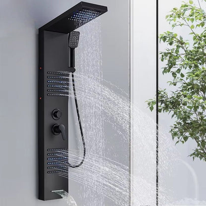 Colonne de Douche Hydromassante – Pluie, Cascade & Jets LED - Fluens