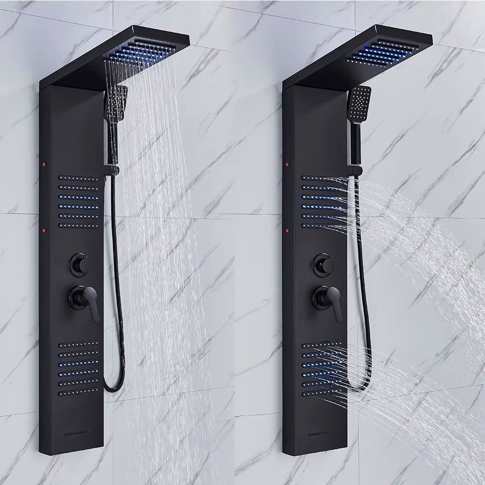 Colonne de Douche Hydromassante – Pluie, Cascade & Jets LED - Fluens