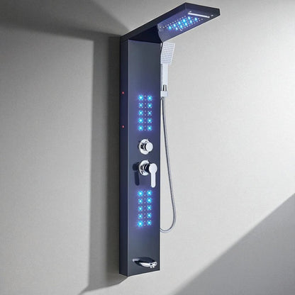 Colonne de Douche Hydromassante – Pluie, Cascade & Jets LED - Fluens