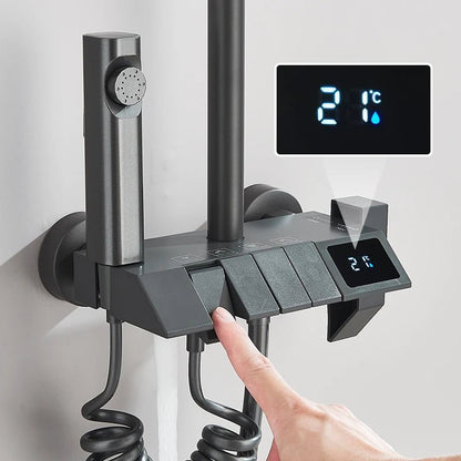 Colonne de douche moderne – affichage digital & mitigeur mécanique - Fluens