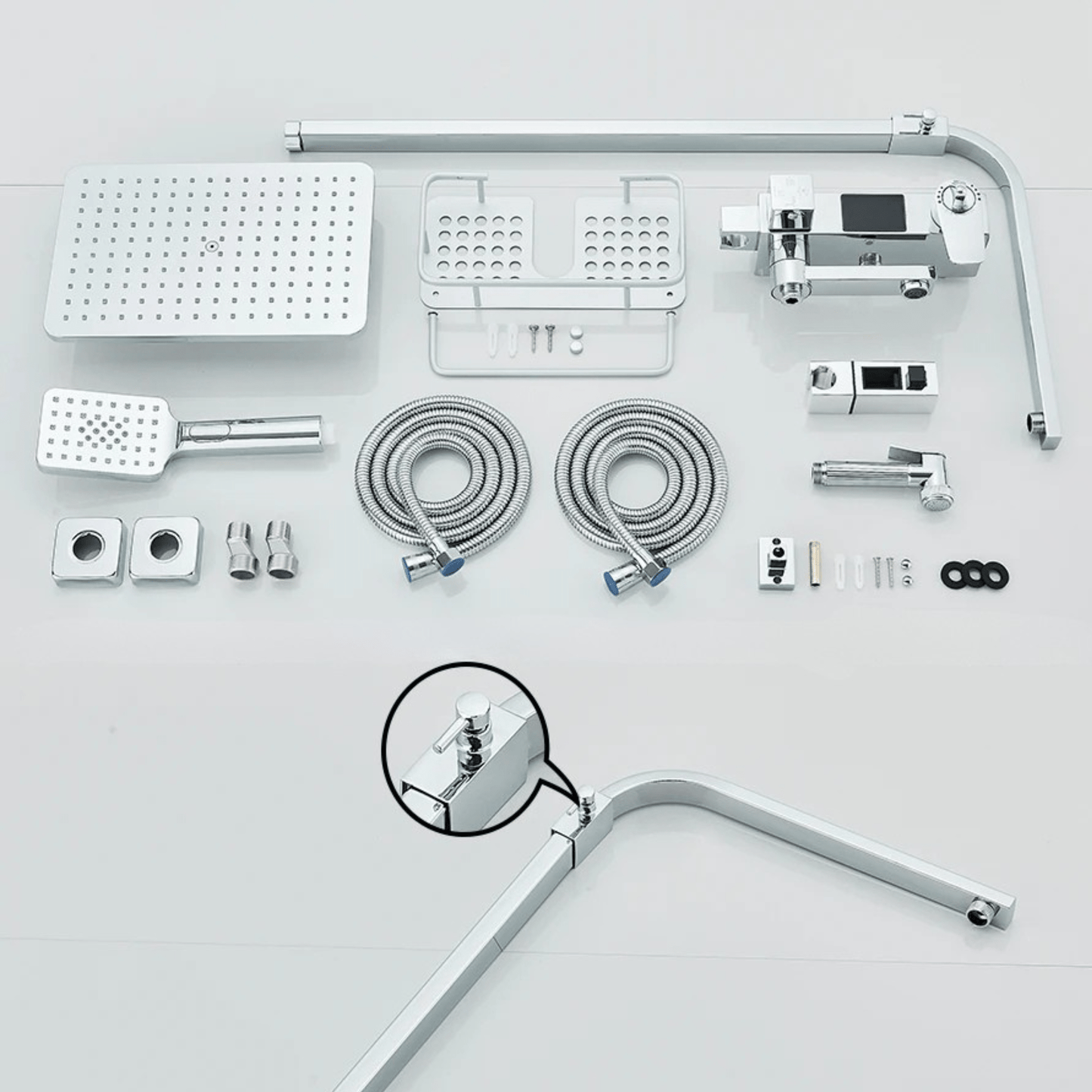 Colonne de Douche Thermostatique avec Affichage Digital – Pluie & Douchette - Fluens