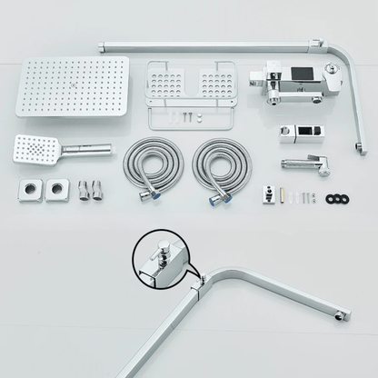 Colonne de Douche Thermostatique avec Affichage Digital – Pluie & Douchette - Fluens