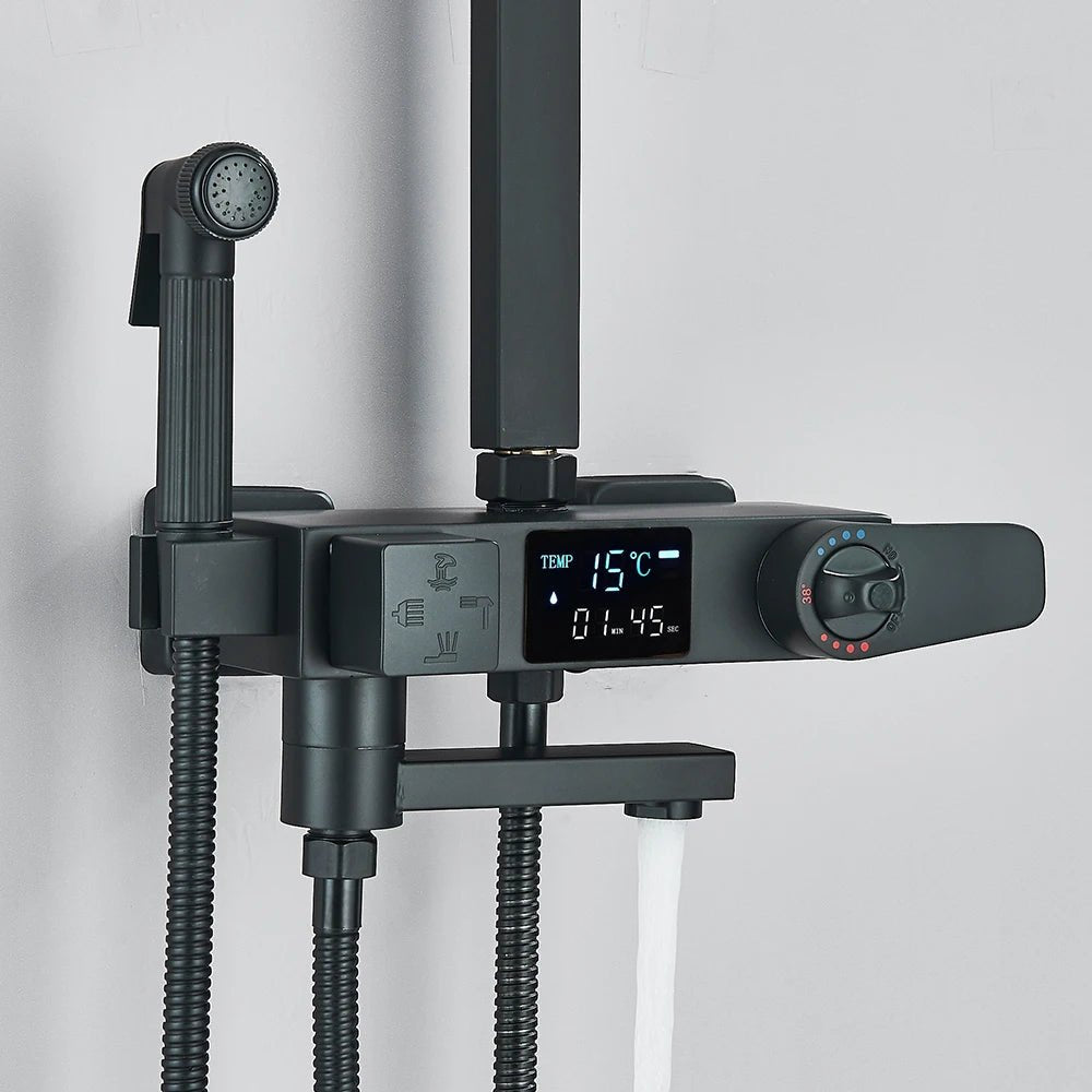 Colonne de Douche Thermostatique avec Affichage Digital – Pluie & Douchette - Fluens