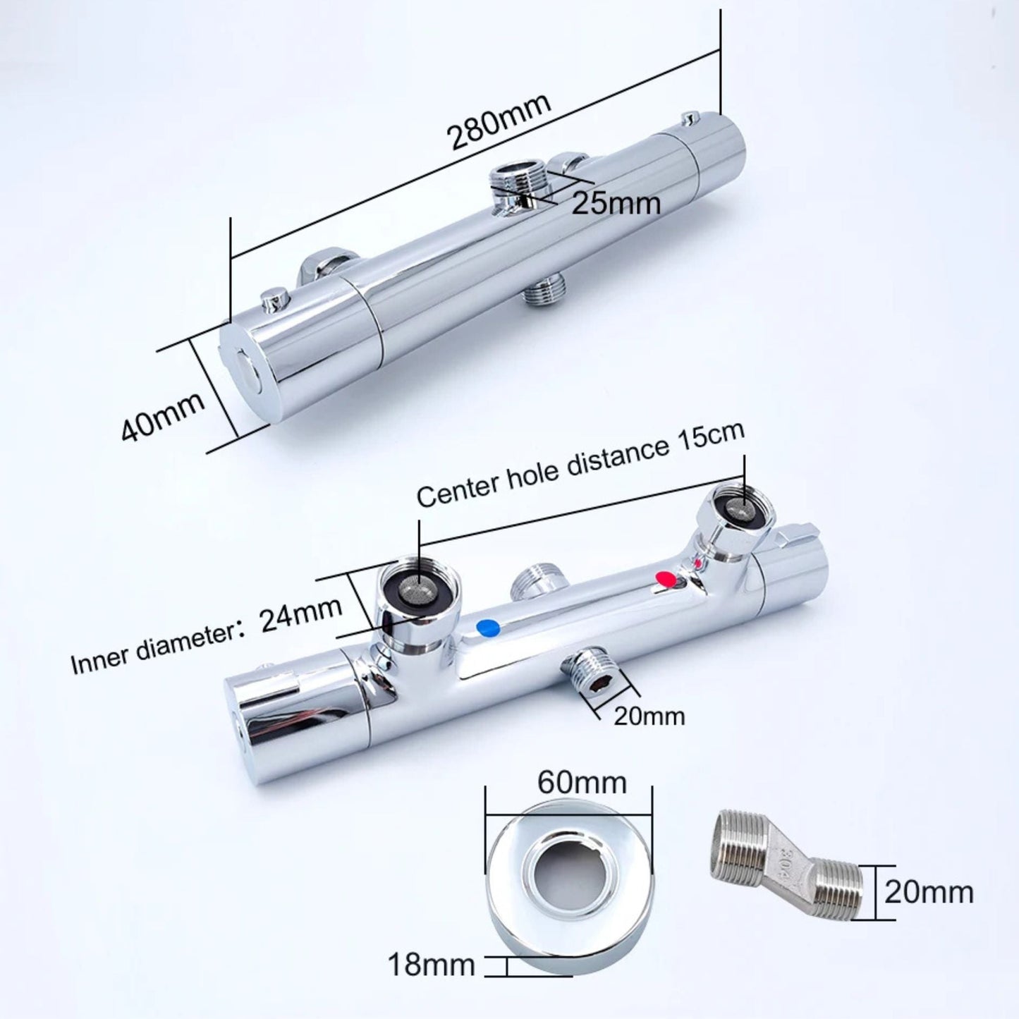 Colonne de Douche Thermostatique en Laiton – Confort & Sécurité - Fluens