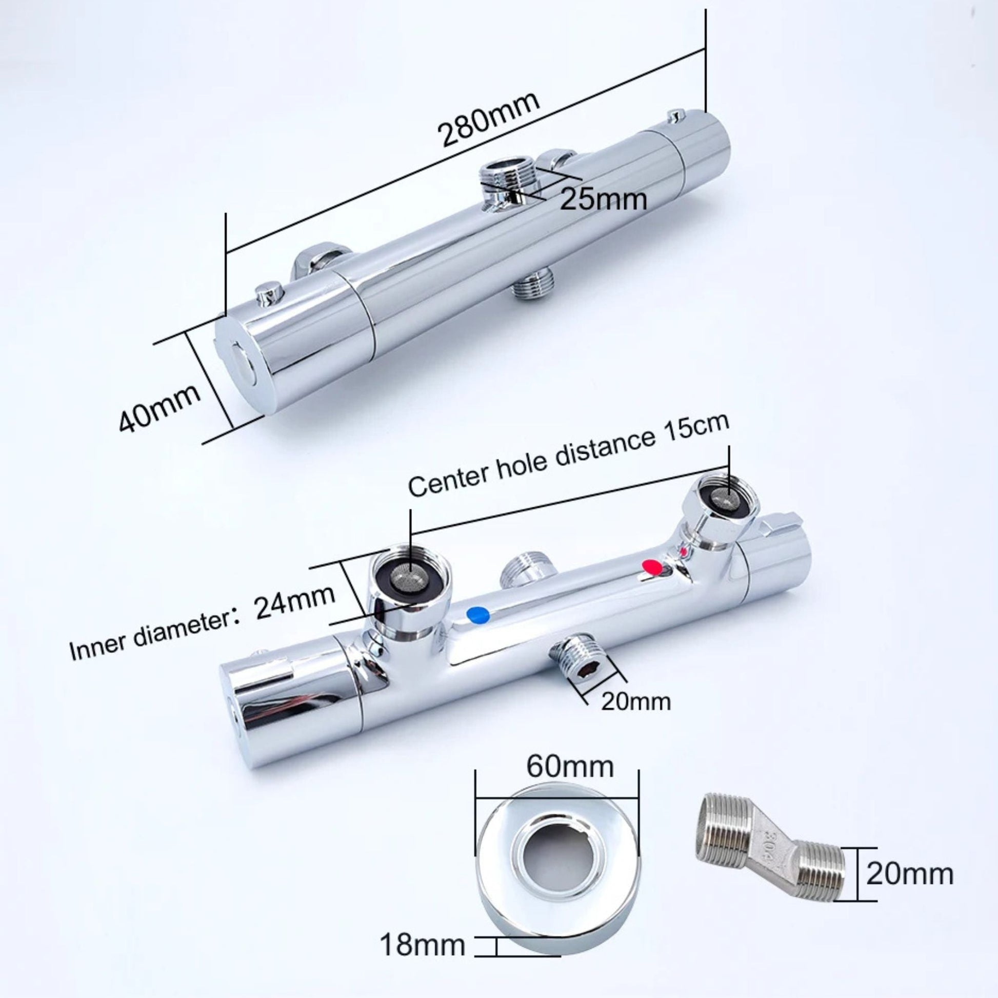 Colonne de Douche Thermostatique en Laiton – Confort & Sécurité - Fluens
