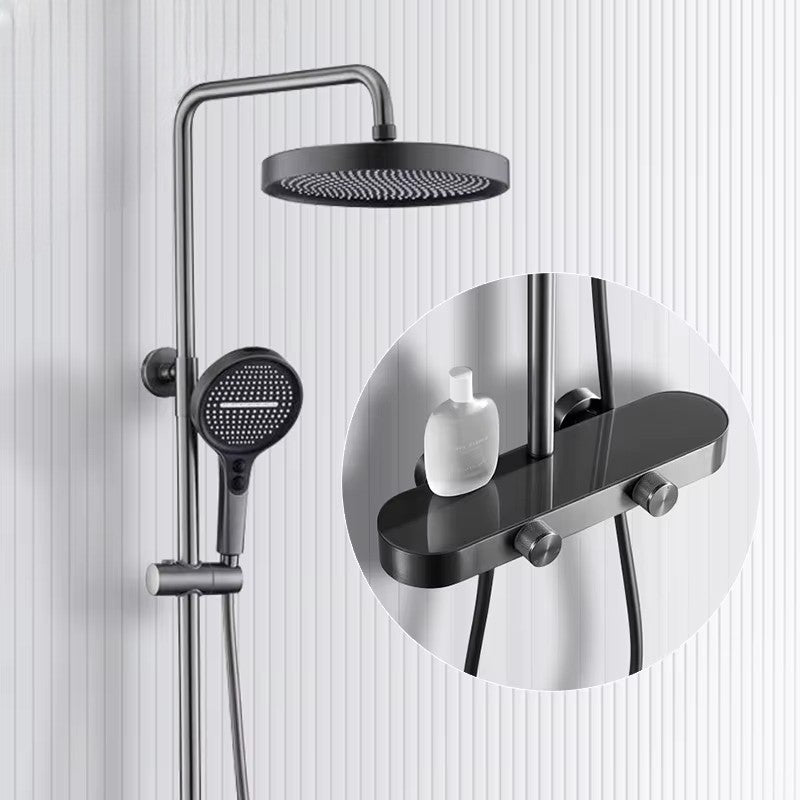 Colonne de Douche Thermostatique Luxe Brossée – 4 Voies Pluie & Cascade | Fluens™ - Fluens