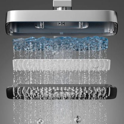 Colonne de Douche Thermostatique – Pluie & Douchette (Finition Brossée) - Fluens