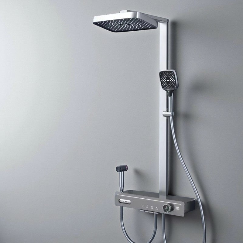 Colonne de Douche Thermostatique – Pluie & Douchette (Finition Brossée) - Fluens