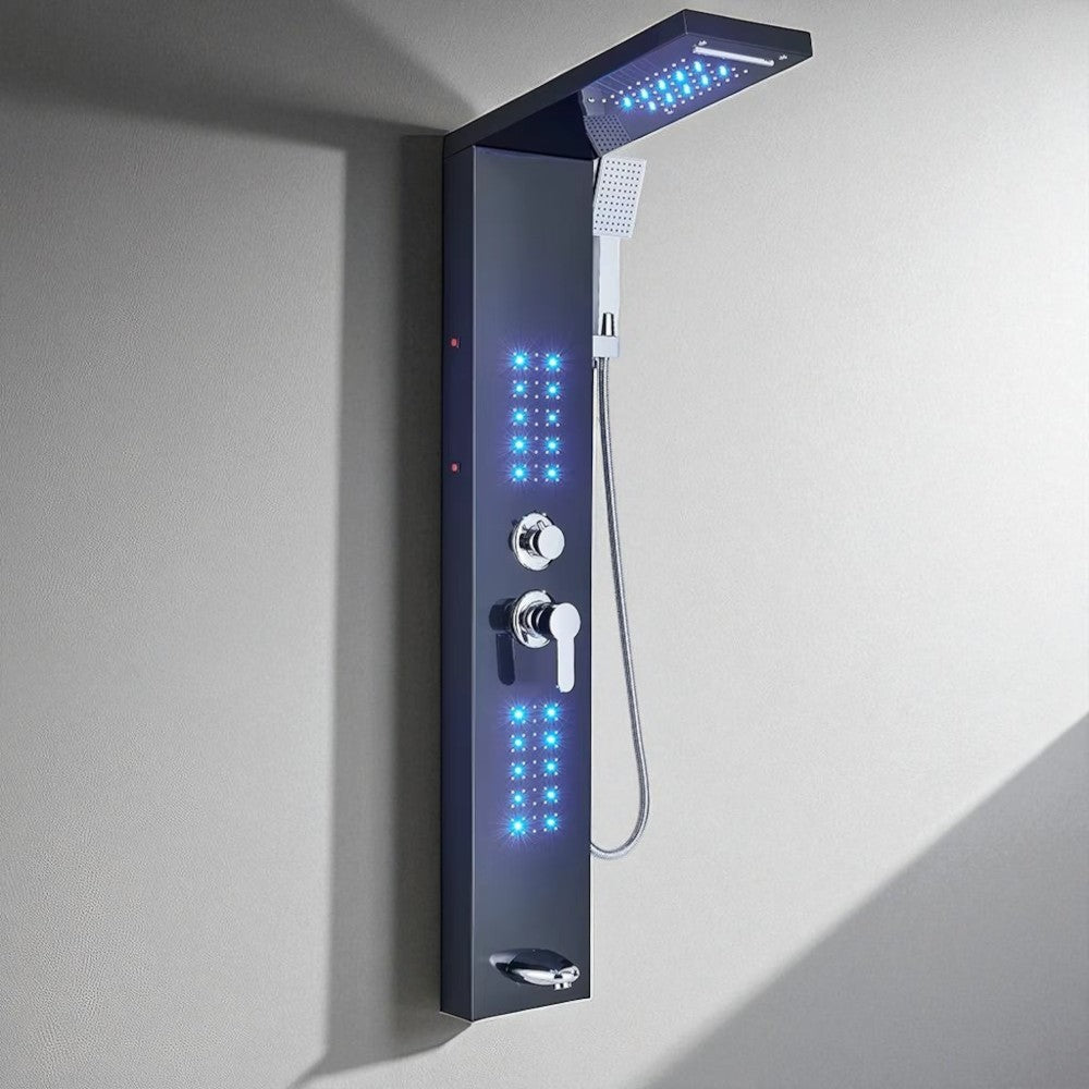Colonne de Douche Hydromassante  – Pluie, Cascade & Jets LED