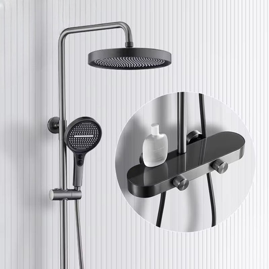 Colonne de Douche Luxe Brossée – 4 Voies Pluie & Cascade | Fluens™