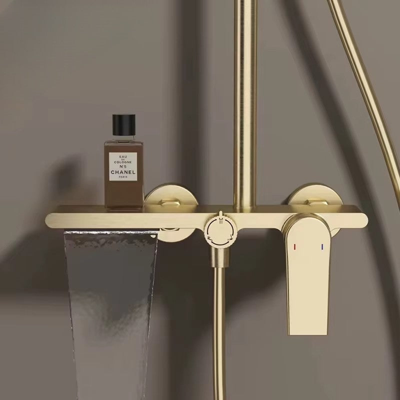 Colonne de Douche thermostatique Premium Brossé – Système 3 Voies