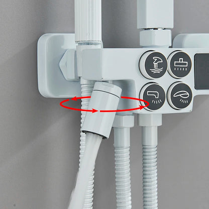 Colonne de Douche Thermostatique avec Affichage Digital – Douche Pluie (Noir / Chrome)