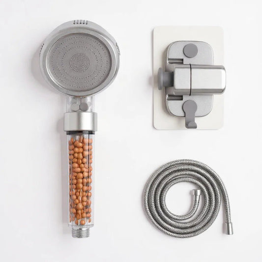 Pommeau de douche anti - calcaire filtrant – billes minérales, haute pression - Fluens