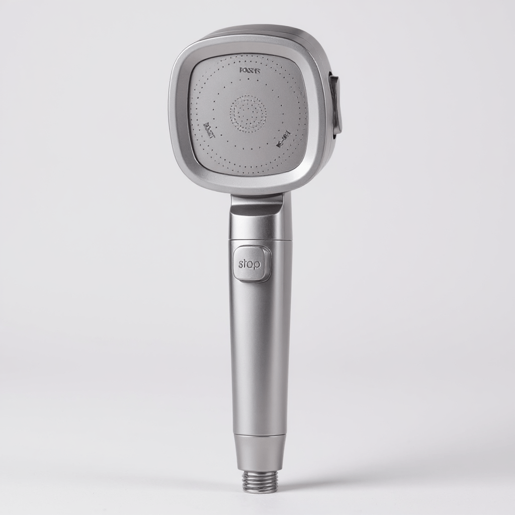 Pommeau de Douche Anti - Calcaire — Haute Pression, 3 Modes & Bouton Stop - Fluens