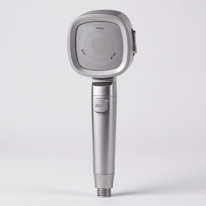 Pommeau de Douche Anti - Calcaire — Haute Pression, 3 Modes & Bouton Stop - Fluens