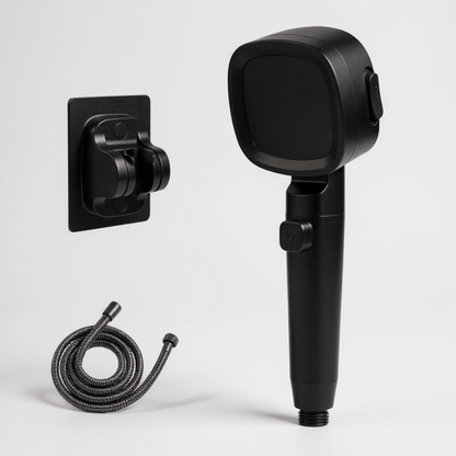 Pommeau de Douche Anti - Calcaire — Haute Pression, 3 Modes & Bouton Stop - Fluens