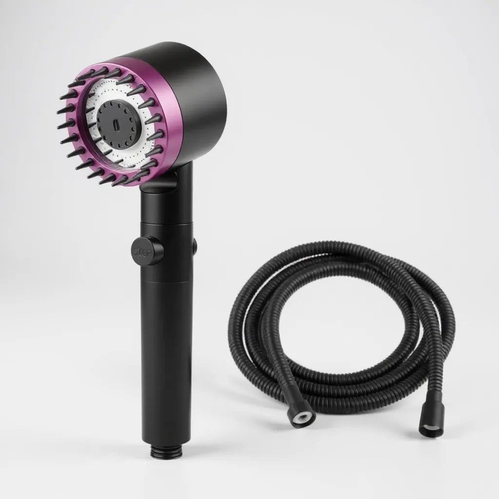 Pommeau de douche anti - calcaire – haute pression, économie d’eau, 3 modes - Fluens