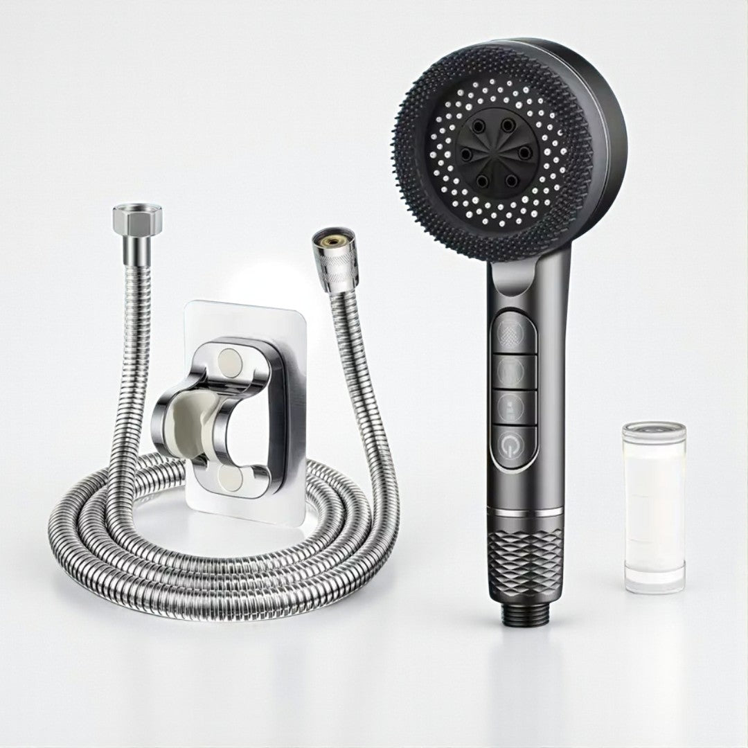 Pommeau de Douche Anti - Calcaire – Haute Pression Économie d’Eau, 4 Modes - Fluens